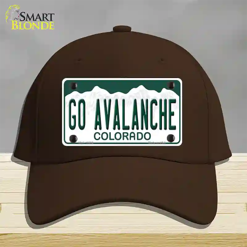 Go Avalanche Novelty License Plate Hat Tag Cotton / Dark Brown