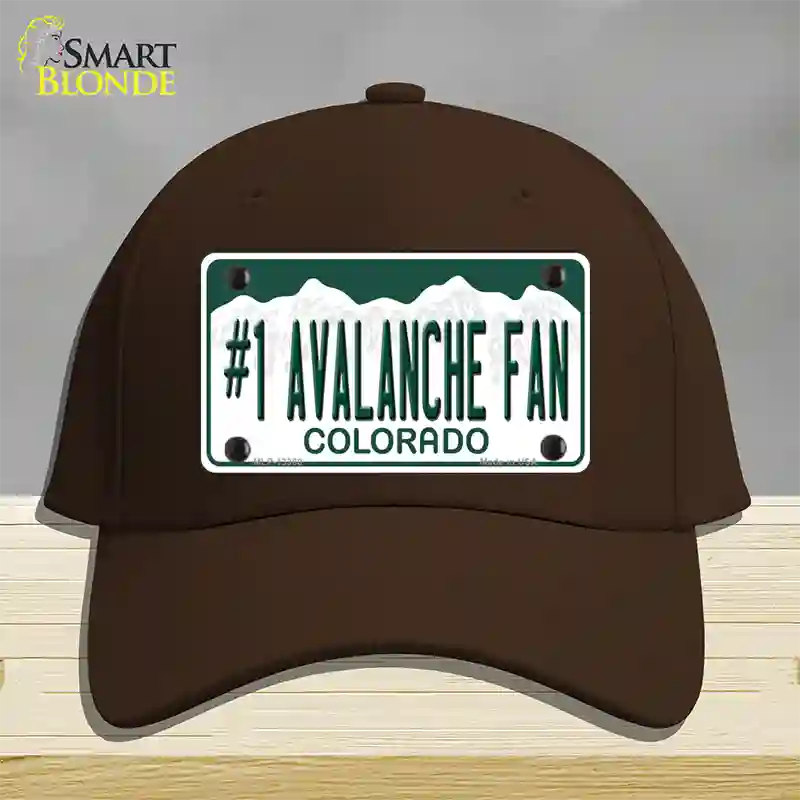 Number 1 Avalanche Fan Novelty License Plate Hat Tag Cotton / Dark Brown