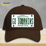 Go Dolphins Novelty License Plate Hat Tag Cotton / Dark Brown