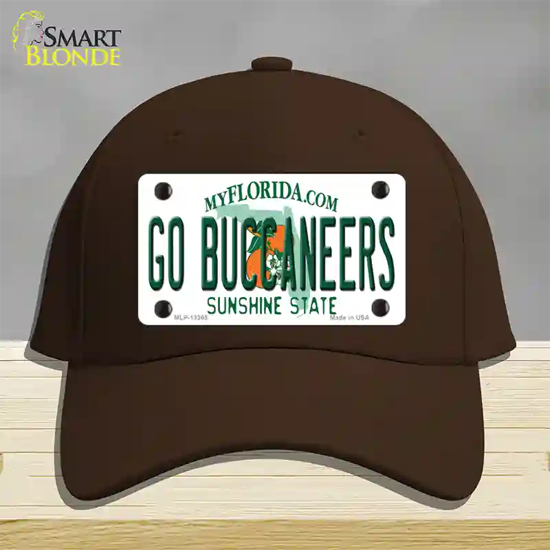 Go Buccaneers Novelty License Plate Hat Tag Cotton / Dark Brown