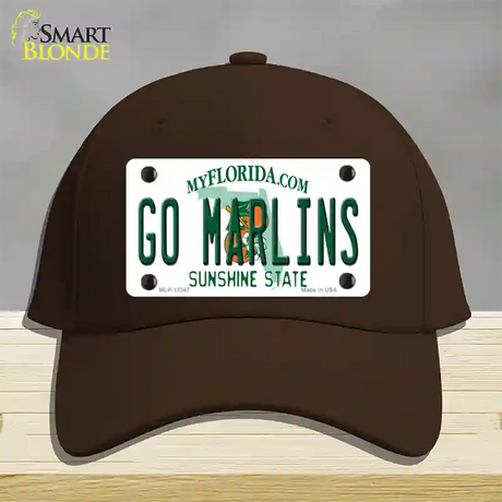 Go Marlins Novelty License Plate Hat Tag Cotton / Dark Brown