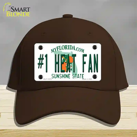 Number 1 Heat Fan Novelty License Plate Hat Tag Cotton / Dark Brown