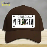 Number 1 Falcons Fan Novelty License Plate Hat Tag Cotton / Dark Brown