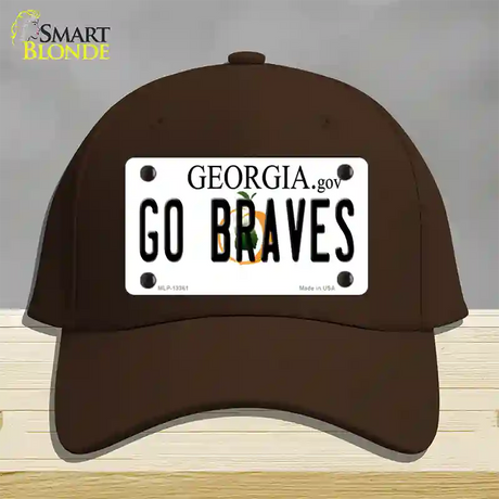 Go Braves Novelty License Plate Hat Tag Cotton / Dark Brown