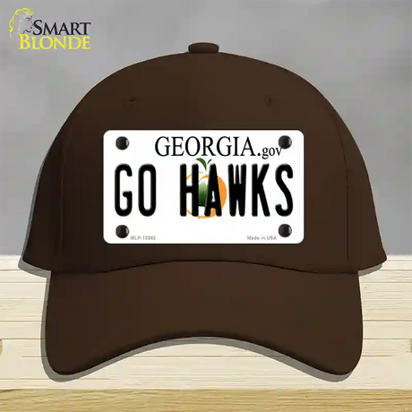 Go Hawks Novelty License Plate Hat Tag Cotton / Dark Brown