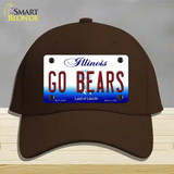 Go Bears Novelty License Plate Hat Tag Cotton / Dark Brown