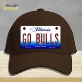 Go Bulls Novelty License Plate Hat Tag Cotton / Dark Brown