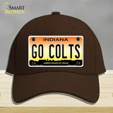 Go Colts Novelty License Plate Hat Tag Cotton / Dark Brown