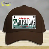 Go Pelicans Novelty License Plate Hat Tag Cotton / Dark Brown