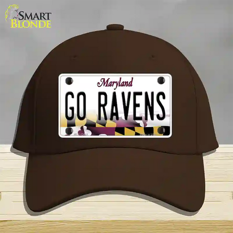 Go Ravens Novelty License Plate Hat Tag Cotton / Dark Brown