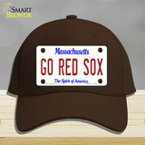 Go Red Sox Novelty License Plate Hat Tag Cotton / Dark Brown