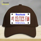 Number 1 Celtics Fan Novelty License Plate Hat Tag Cotton / Dark Brown