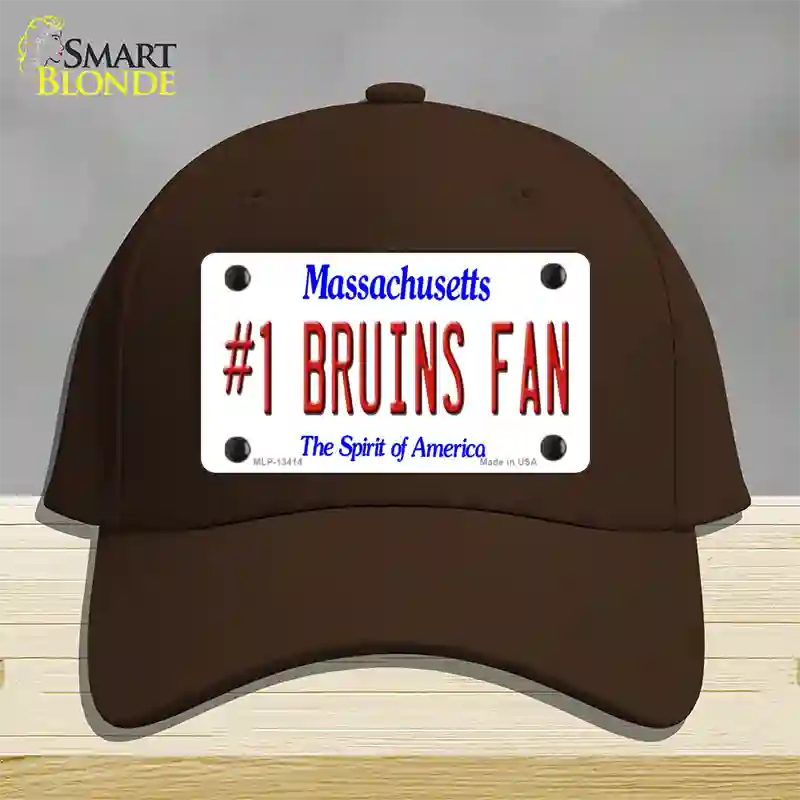 Number 1 Bruins Fan Novelty License Plate Hat Tag Cotton / Dark Brown