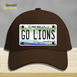 Go Lions Novelty License Plate Hat Tag Cotton / Dark Brown