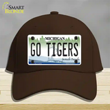 Go Tigers Novelty License Plate Hat Tag Cotton / Dark Brown