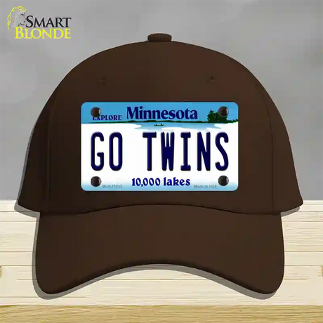 Go Twins Novelty License Plate Hat Tag Cotton / Dark Brown