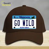 Go Wild Novelty License Plate Hat Tag Cotton / Dark Brown