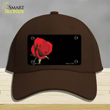 Rose Offset Novelty License Plate Hat Cotton / Dark Brown