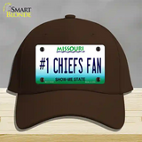 Number 1 Chiefs Fan Novelty License Plate Hat Tag Cotton / Dark Brown