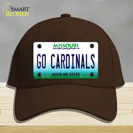 Missouri Plate Go Cardinals Novelty License Plate Hat Tag Cotton / Dark Brown