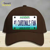 Number 1 Cardinals Fan Missouri Novelty License Plate Hat Tag Cotton / Dark Brown