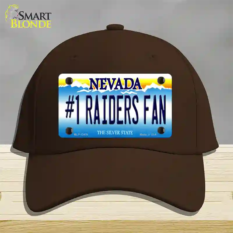 Number 1 Raiders Fan Nevada Novelty License Plate Hat Tag Cotton / Dark Brown