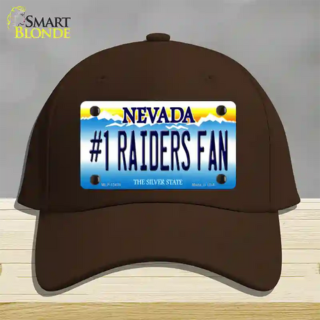 Number 1 Raiders Fan Nevada Novelty License Plate Hat Tag Cotton / Dark Brown