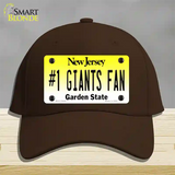 New Jersey Number 1 Giants Fan Novelty License Plate Hat Tag Cotton / Dark Brown