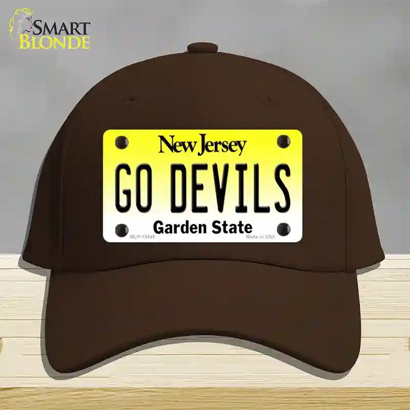 Go Devils Novelty License Plate Hat Tag Cotton / Dark Brown