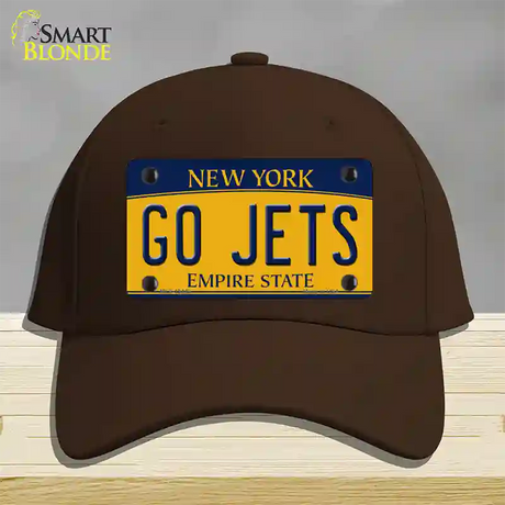 New York Go Jets Novelty License Plate Hat Tag Cotton / Dark Brown