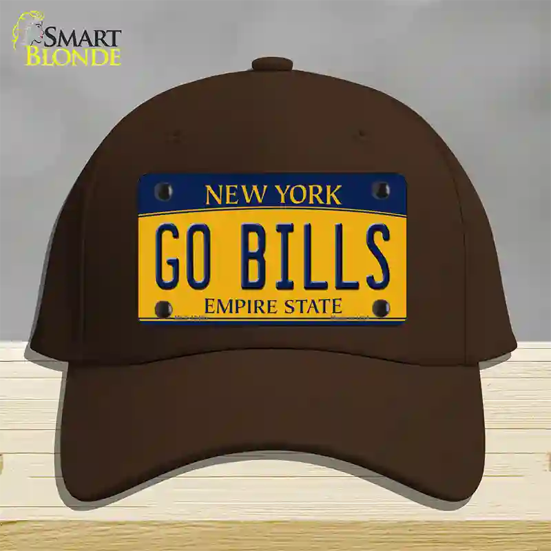 Go Bills Novelty License Plate Hat Tag Cotton / Dark Brown