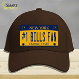 Number 1 Bills Fan Novelty License Plate Hat Tag Cotton / Dark Brown