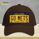 Go Mets Novelty License Plate Hat Tag Cotton / Dark Brown