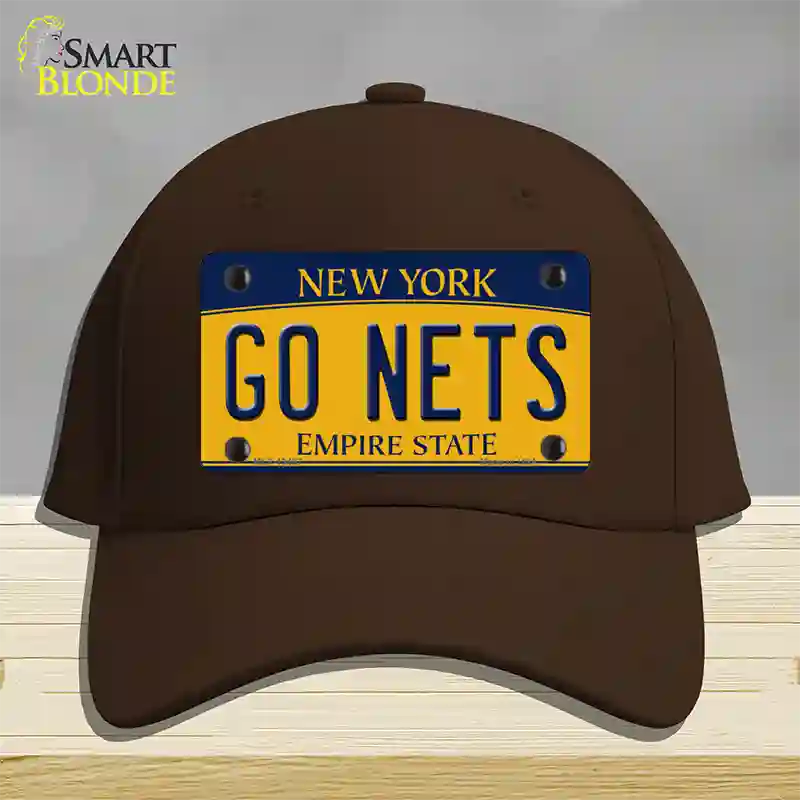 Go Nets Novelty License Plate Hat Tag Cotton / Dark Brown