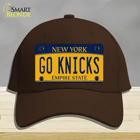 Go Knicks Novelty License Plate Hat Tag Cotton / Dark Brown