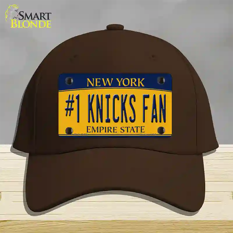 Number 1 Knicks Fan Novelty License Plate Hat Tag Cotton / Dark Brown