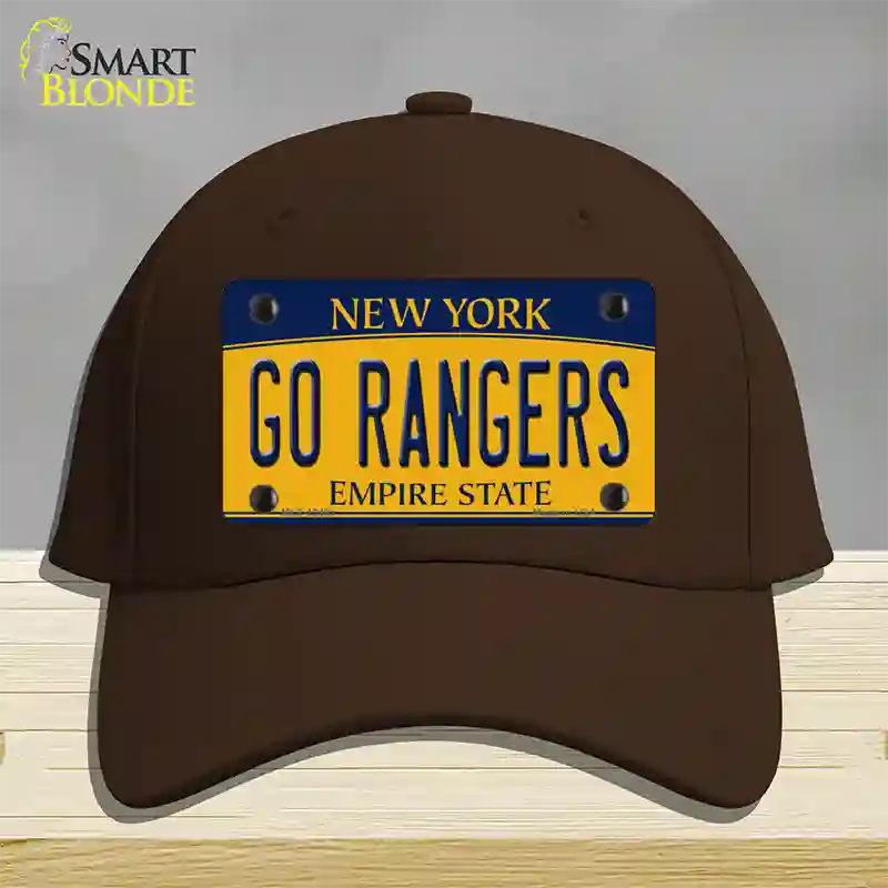 Go Rangers Novelty License Plate Hat Tag Cotton / Dark Brown