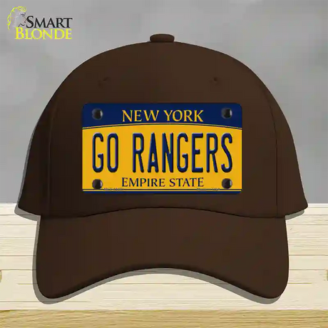 Go Rangers Novelty License Plate Hat Tag Cotton / Dark Brown