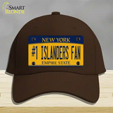 Number 1 Islanders Fan Novelty License Plate Hat Tag Cotton / Dark Brown