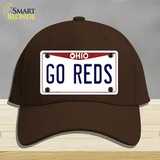 Go Reds Novelty License Plate Hat Tag Cotton / Dark Brown