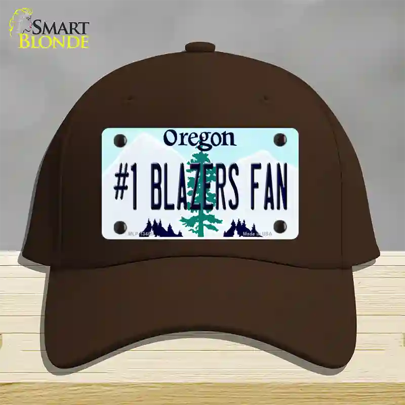 Number 1 Blazers Fan Novelty License Plate Hat Tag Cotton / Dark Brown