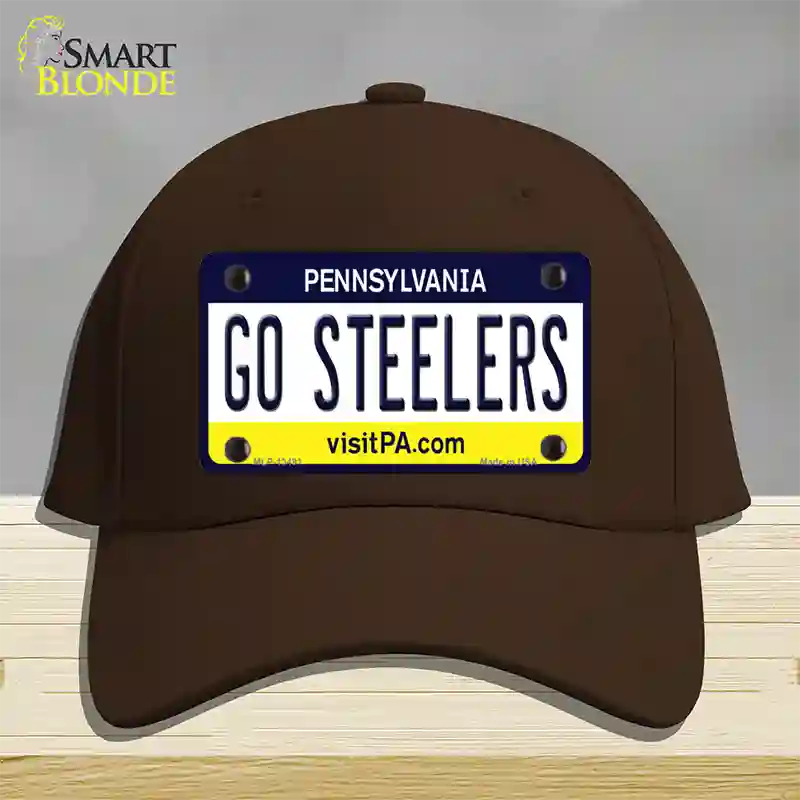 Go Steelers Novelty License Plate Hat Tag Cotton / Dark Brown