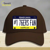 Number 1 76ers Fan Novelty License Plate Hat Tag Cotton / Dark Brown