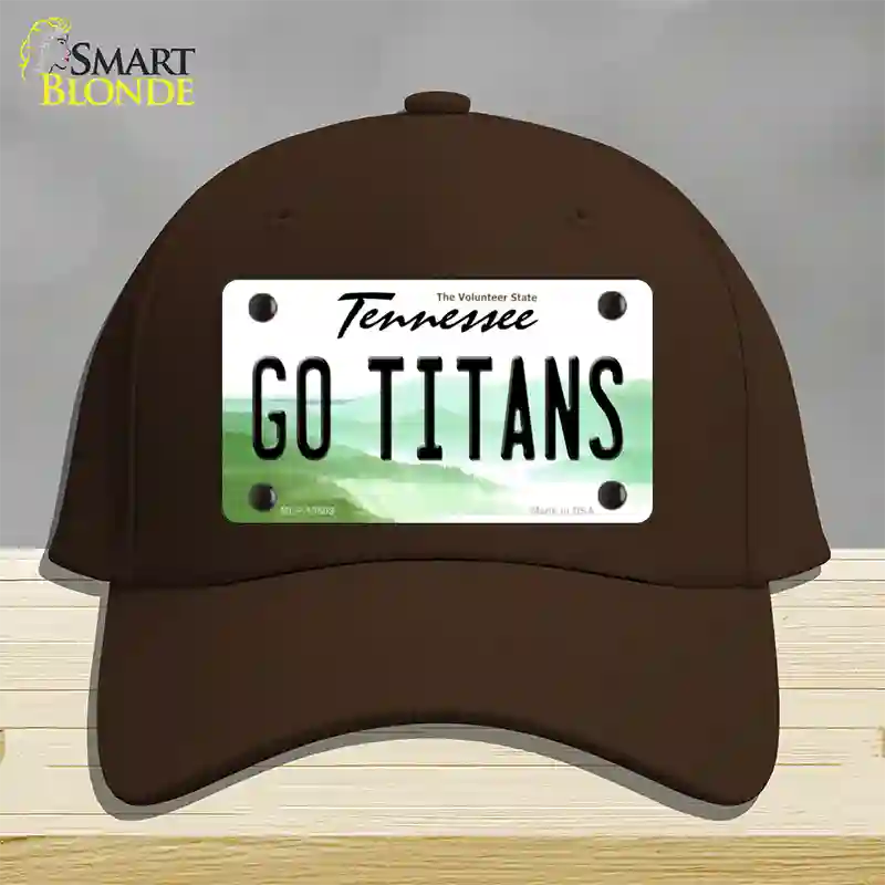 Go Titans Novelty License Plate Hat Tag Cotton / Dark Brown