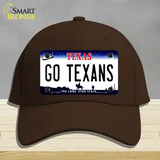 Go Texans Novelty License Plate Hat Tag Cotton / Dark Brown