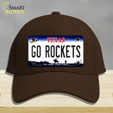 Go Rockets Novelty License Plate Hat Tag Cotton / Dark Brown