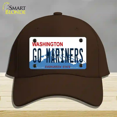 Go Mariners Novelty License Plate Hat Tag Cotton / Dark Brown