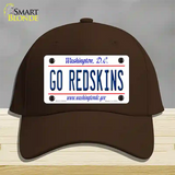 Go Redskins Novelty License Plate Hat Tag Cotton / Dark Brown