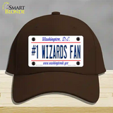 Number 1 Wizards Fan Novelty License Plate Hat Tag Cotton / Dark Brown