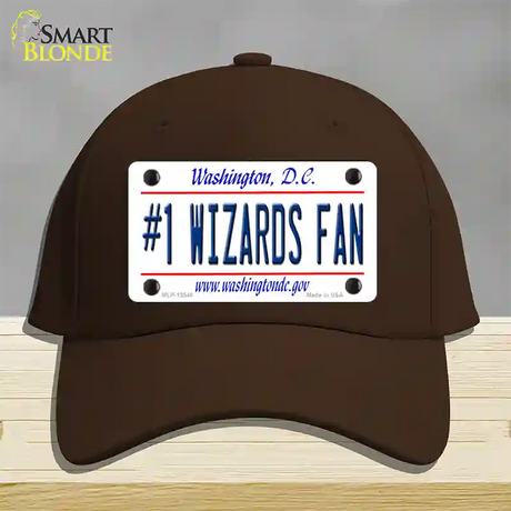 Number 1 Wizards Fan Novelty License Plate Hat Tag Cotton / Dark Brown